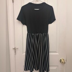 Black and White Striped Dress
